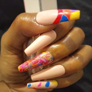 Colorful Abstract and Marble Press-On